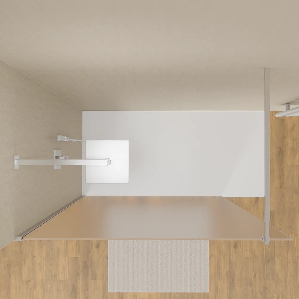 Vista superiore del vetro doccia walk in mod. Keros di Parama - Arredobagno elegante e moderno Vista superiore del vetro doccia walk in mod. Keros di Parama - Arredobagno elegante e moderno