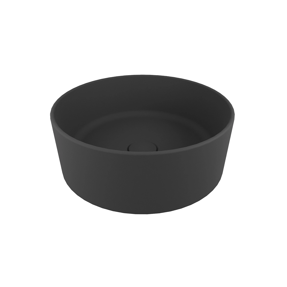 Lavabo da appoggio tondo 37,5x37,5x13,5 nero opaco | Tirreno Lavabo da appoggio tondo 37,5x37,5x13,5 nero opaco | Tirreno