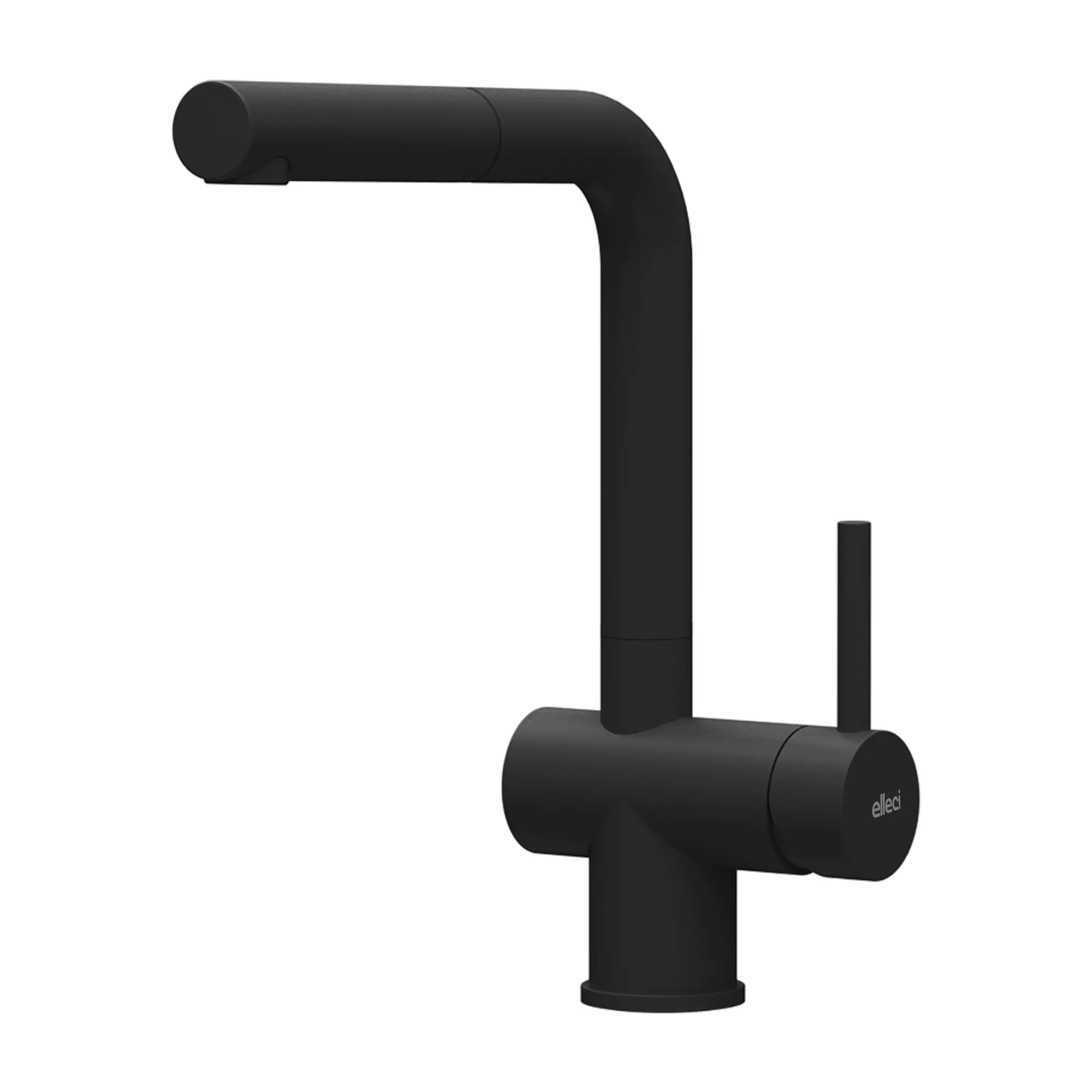 Elleci Miscelatore lavello cucina monocomando con canna girevole estraibile finitura keratek finitura nera | Aluna plus Elleci Miscelatore lavello cucina monocomando con canna girevole estraibile finitura keratek finitura nera | Aluna plus