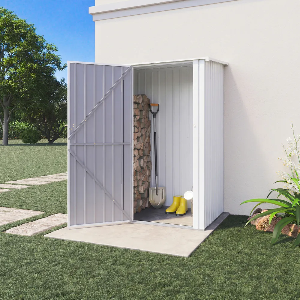 Casetta da giardino in acciaio zincato bianca 1,51x1,03xh1,96 m - 48kg- 1,55 metri quadri Casetta da giardino in acciaio zincato bianca 1,51x1,03xh1,96 m - 48kg- 1,55 metri quadri
