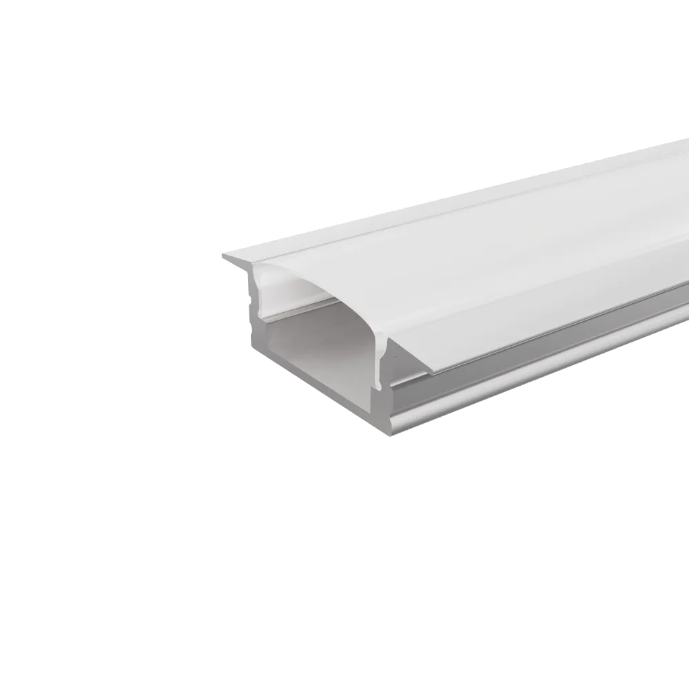 Profilo da incasso in alluminio silver 2mt per striscia led Profilo da incasso in alluminio silver 2mt per striscia led