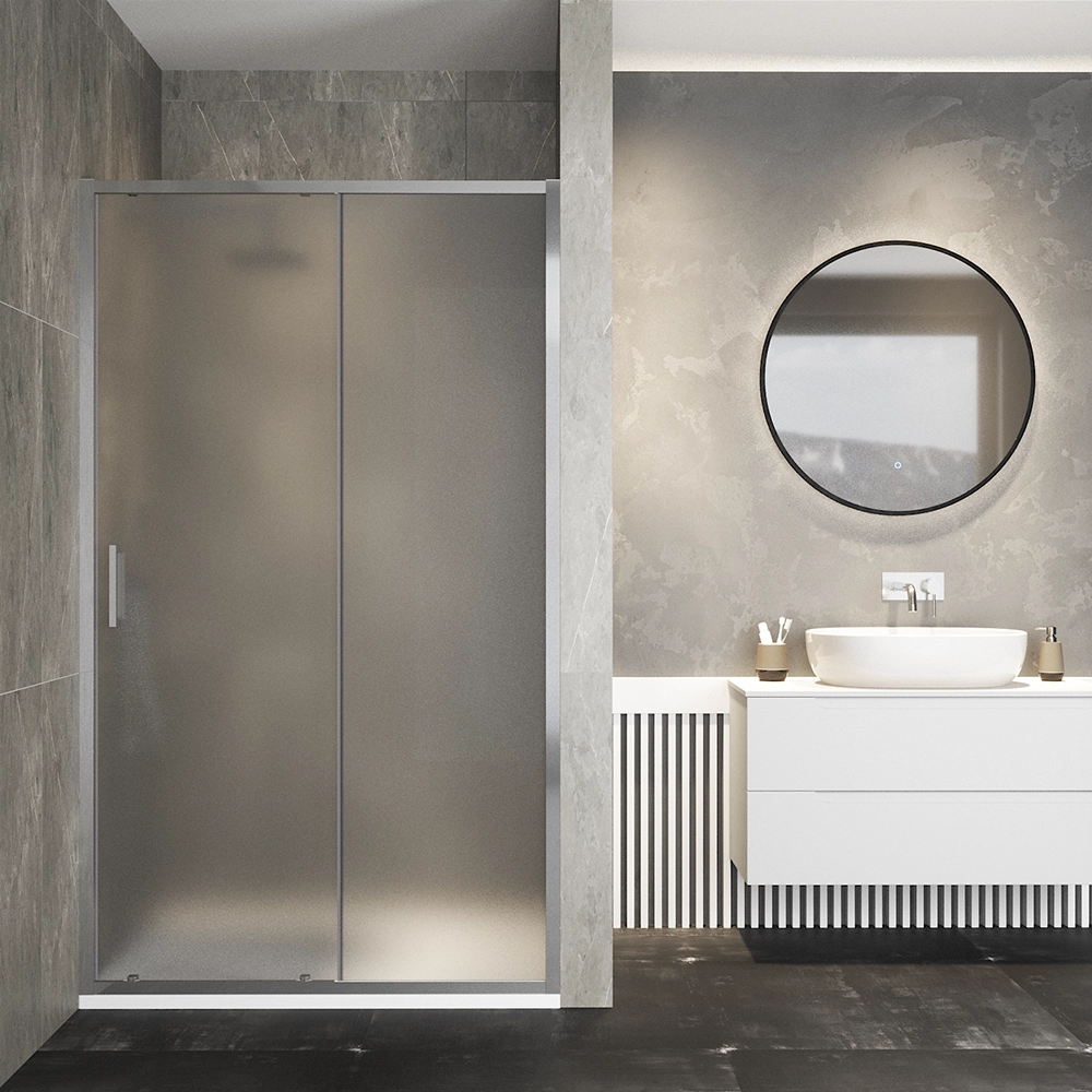Porta doccia 140cm apertura scorrevole vetro 6mm opaco | Aruba Porta doccia 140cm apertura scorrevole vetro 6mm opaco | Aruba
