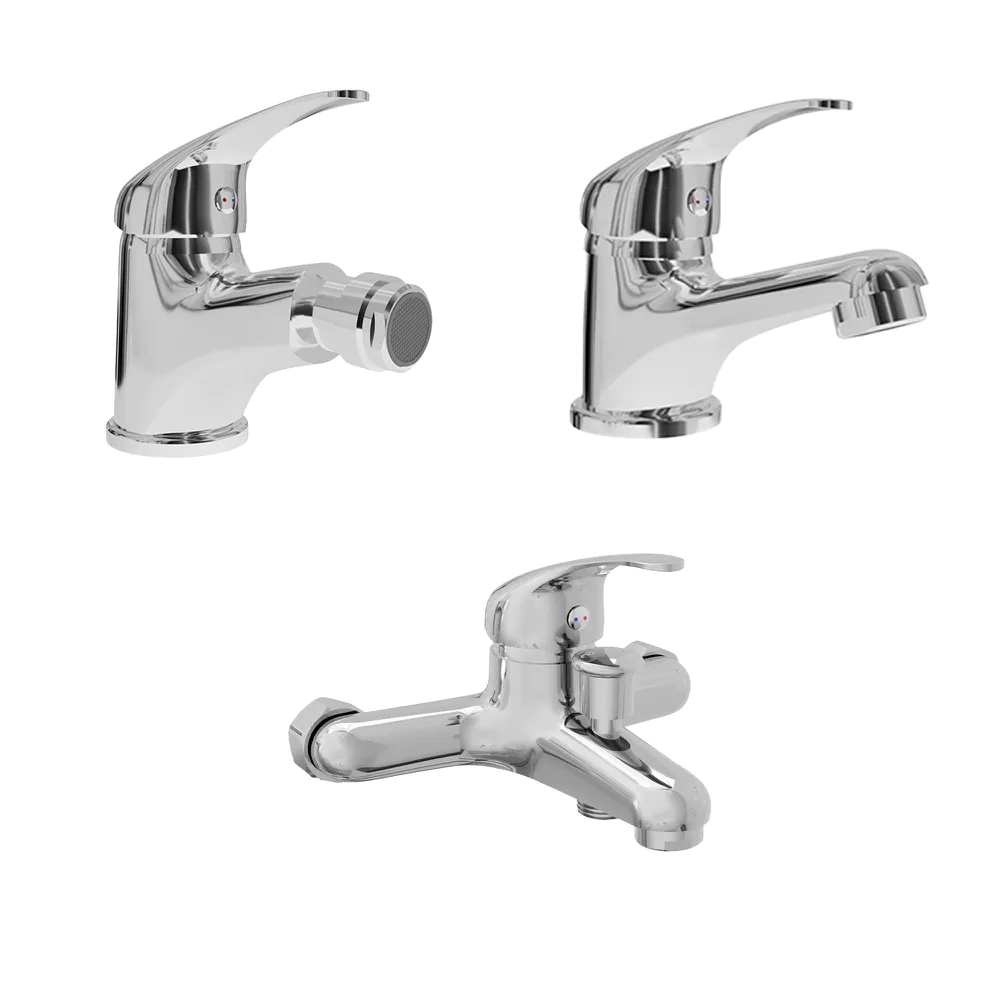 Set miscelatori: lavabo bidet ed esterno vasca a muro | Natalie