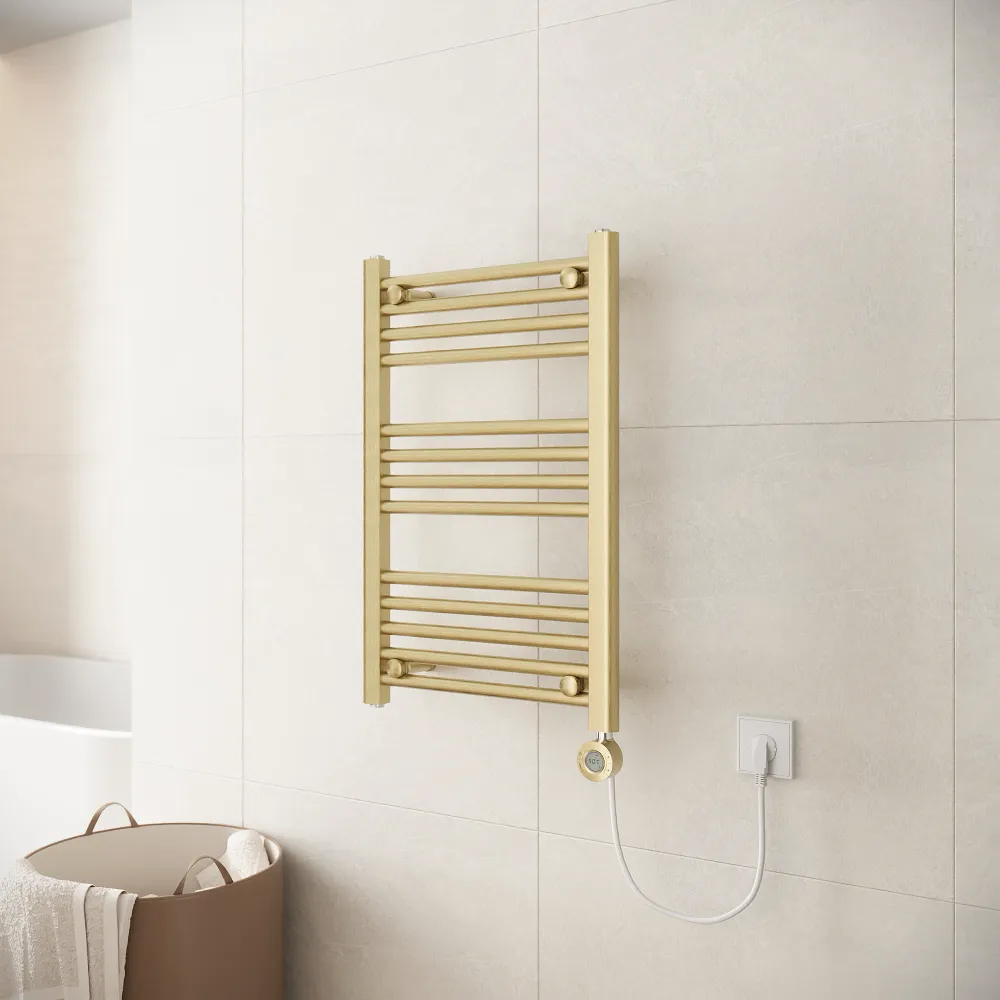 Termoarredo elettrico 700x450 oro spazzolato interasse 400 | Polaris Termoarredo elettrico 700x450 oro spazzolato interasse 400 | Polaris