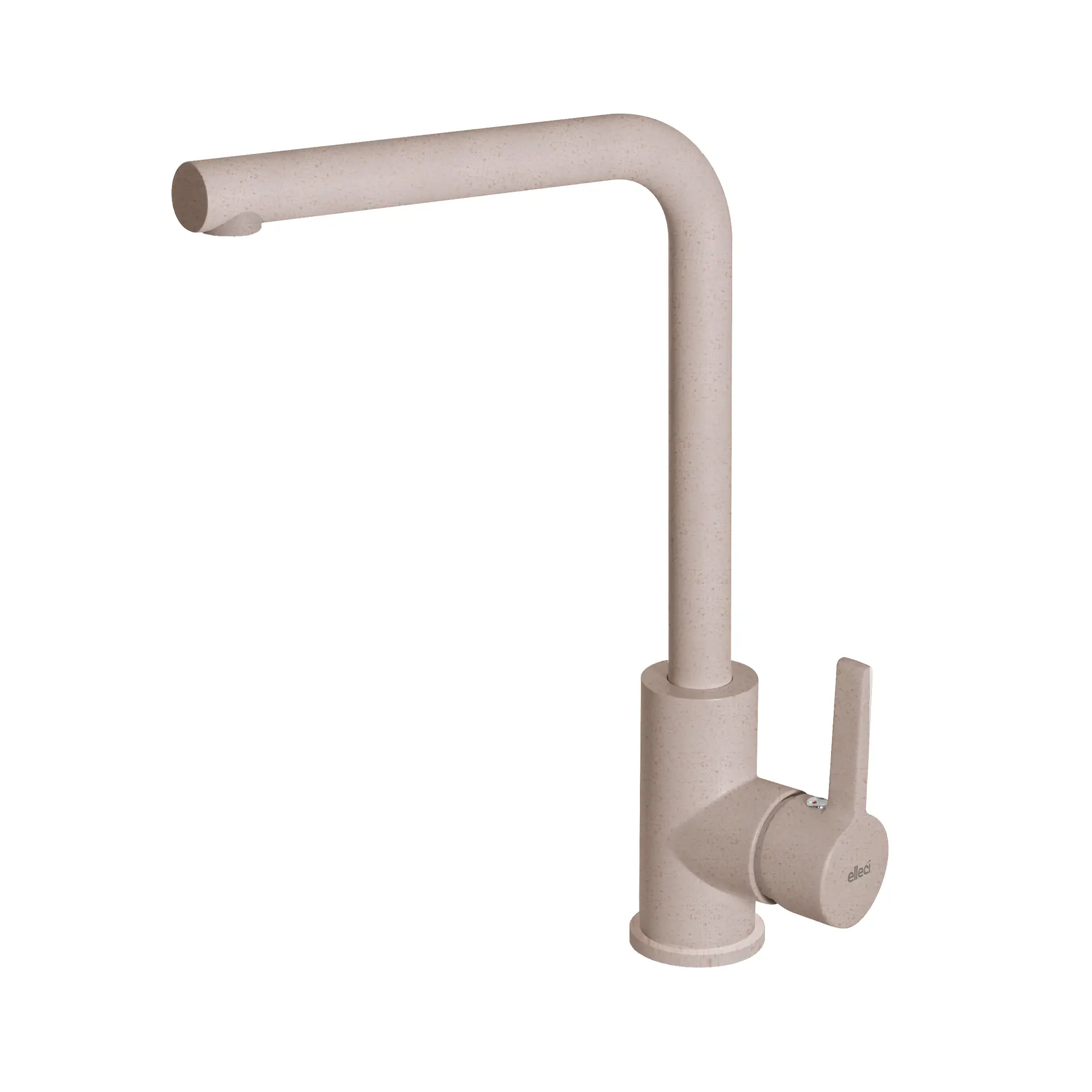 Elleci Miscelatore lavello cucina monocomando con canna girevole finitura granitek avena | Shell