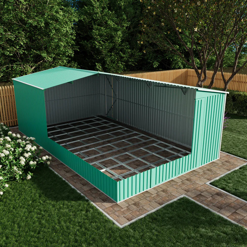 Fondamenta per pavimentazione per casetta in acciaio zincato mod. GS05 Fondamenta per pavimentazione per casetta in acciaio zincato mod. GS05