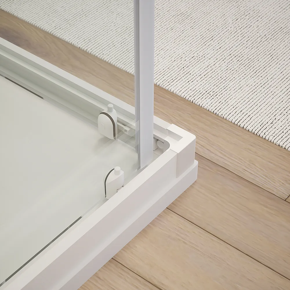 Box doccia angolare 80x120 cm serigrafato 4 mm profili bianchi | Grenada Box doccia angolare 80x120 cm serigrafato 4 mm profili bianchi | Grenada