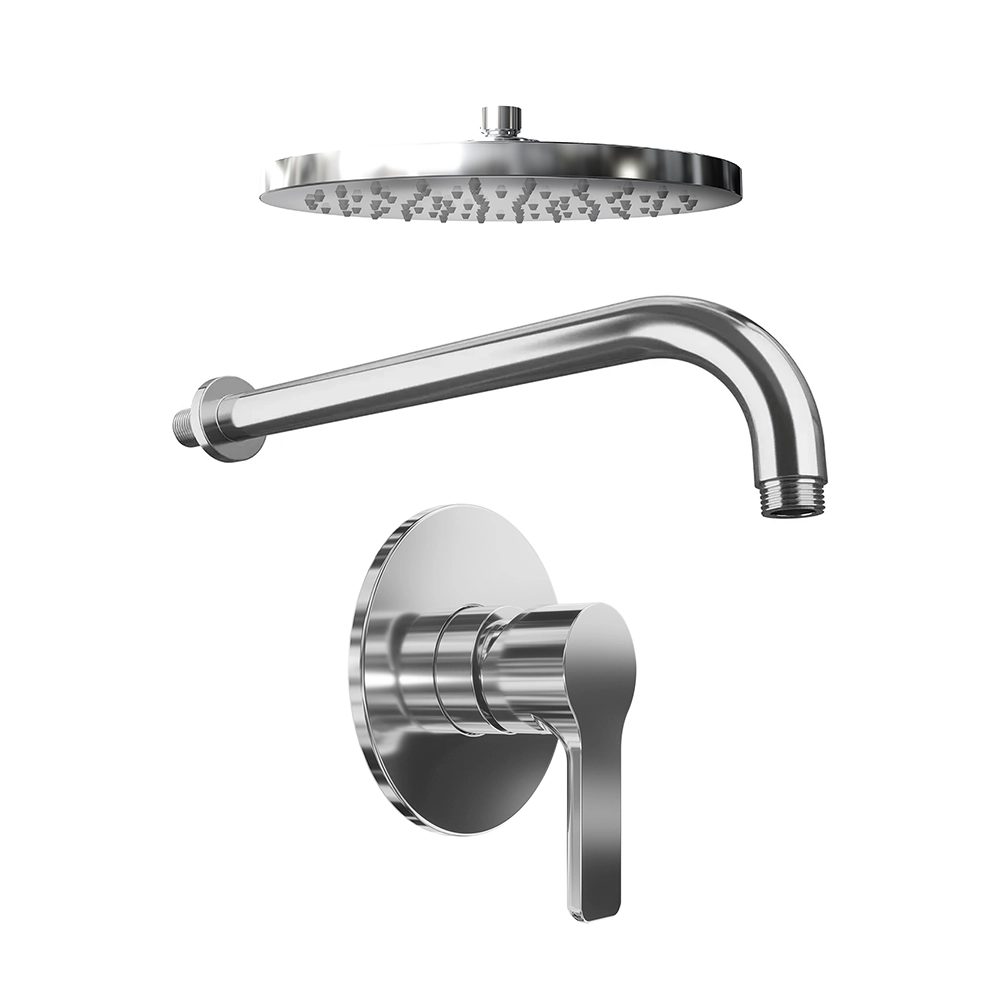 Set doccia cromato - Miscelatore incasso Mia con braccio e soffione 20 cm Set doccia cromato - Miscelatore incasso Mia con braccio e soffione 20 cm