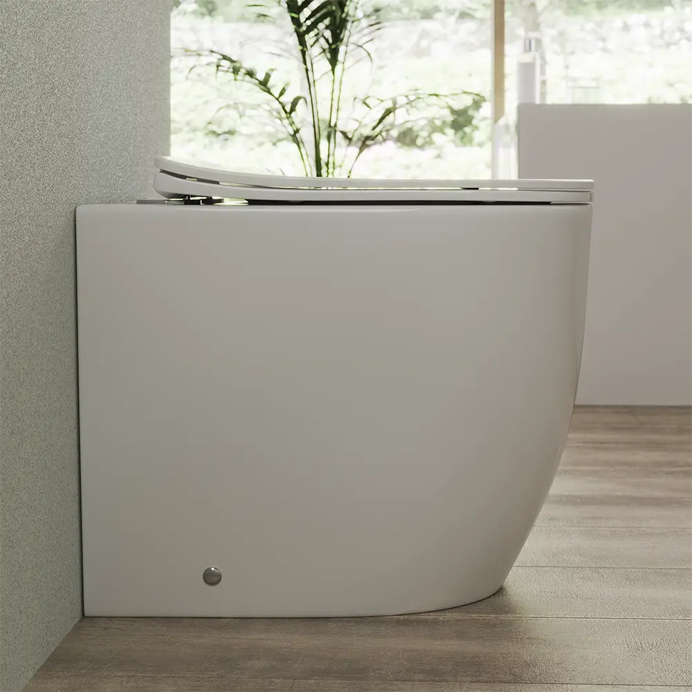 Vista laterale vaso WC filomuro mod. Praga Vista laterale vaso WC filomuro mod. Praga