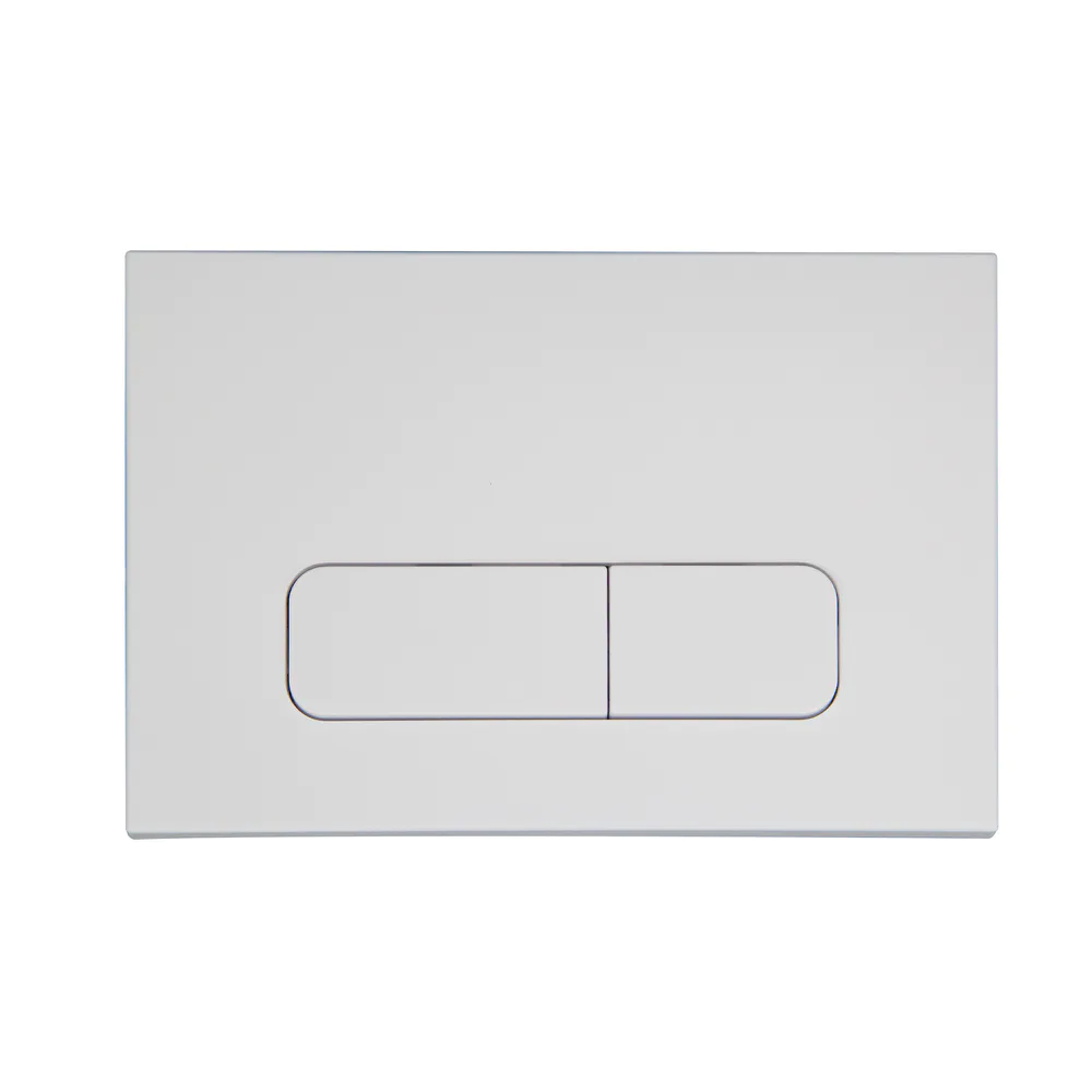 Placca di scarico doppio tasto in ABS bianco opaco