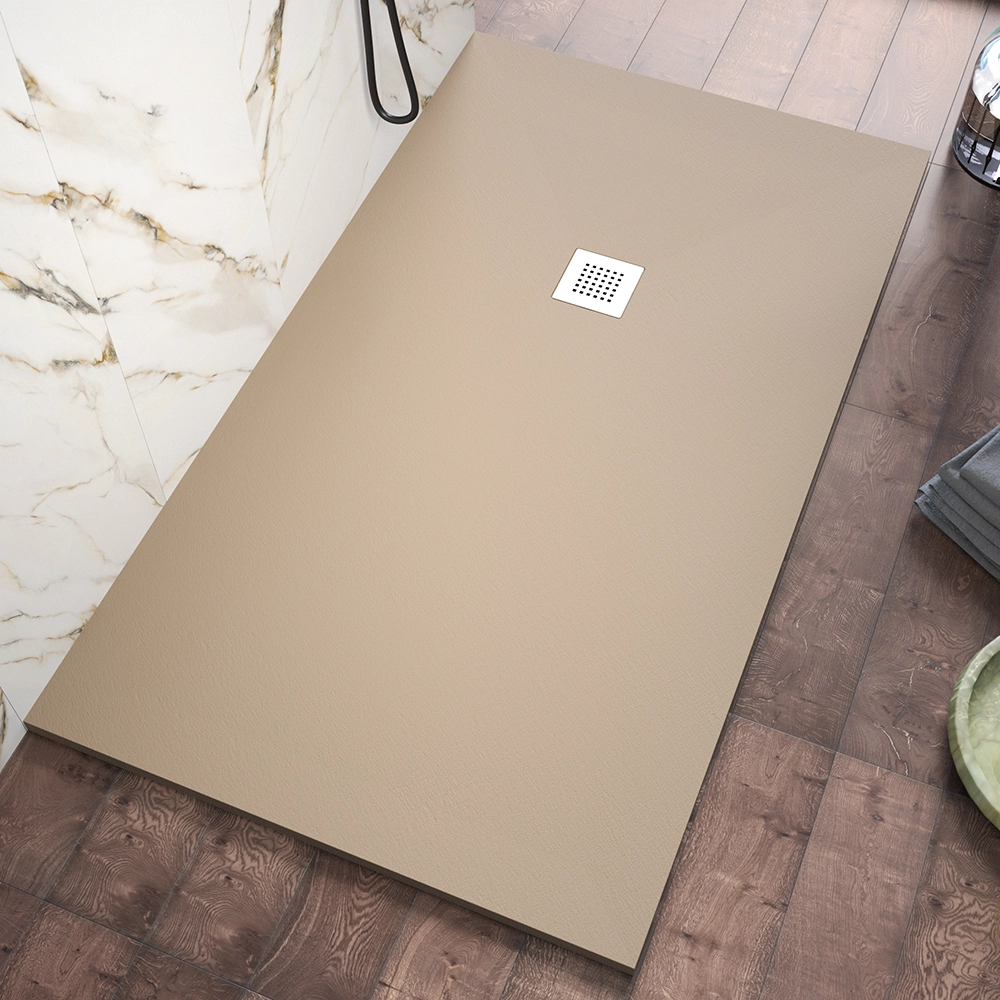 Piatto doccia 70x160cm in marmoresina marrone effetto pietra | Kos Piatto doccia 70x160cm in marmoresina marrone effetto pietra | Kos