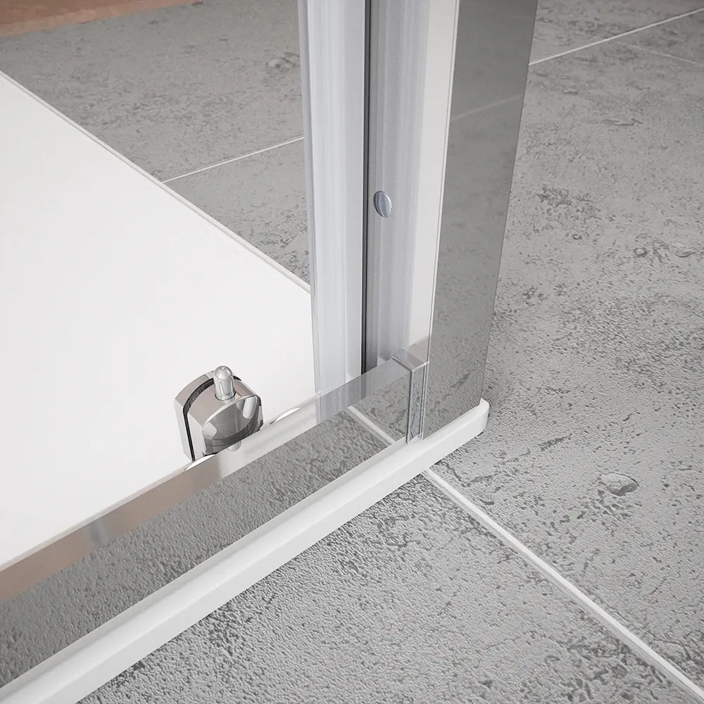 Box doccia 125x70 cm scorrevole vetro 6mm trasparente profili cromati h185 | Tonga Box doccia 125x70 cm scorrevole vetro 6mm trasparente profili cromati h185 | Tonga