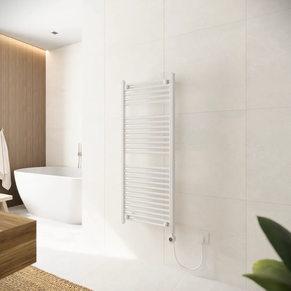 Termoarredo elettrico 1200x500 bianco lucido interasse 450 | Polaris