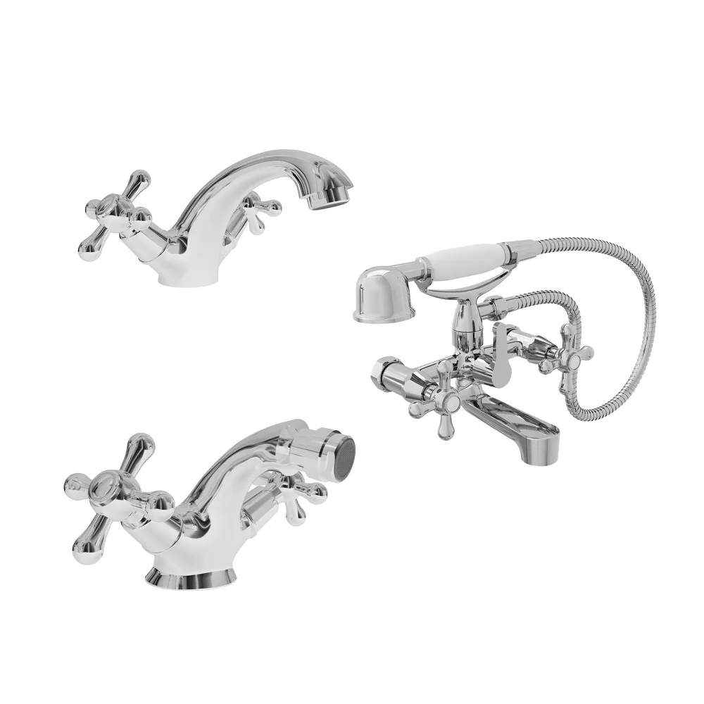 Set miscelatori: lavabo bidet ed esterno vasca a muro | Julia Set miscelatori: lavabo bidet ed esterno vasca a muro | Julia