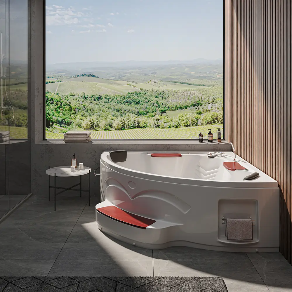 Vasca idromassaggio da interno mod. Ocean per due persone- Scena completa Vasca idromassaggio da interno mod. Ocean per due persone- Scena completa