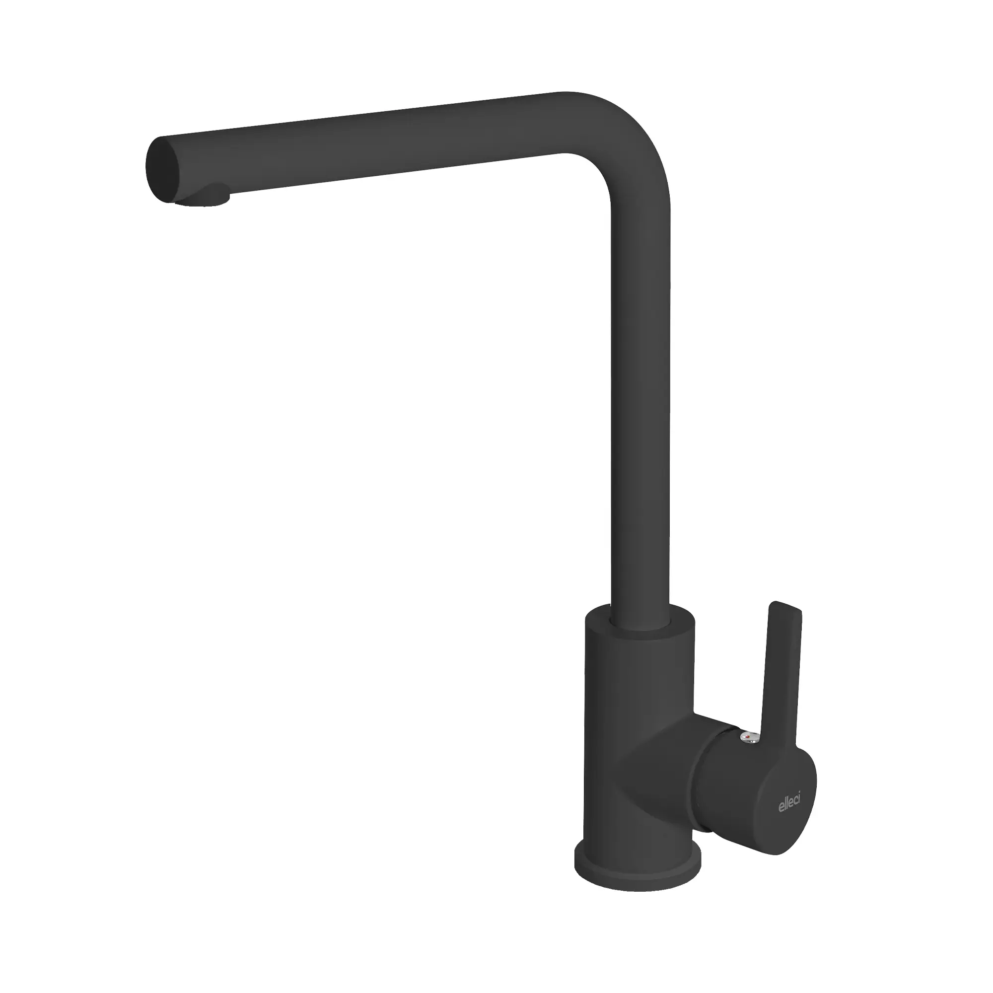 Elleci Miscelatore lavello cucina monocomando con canna girevole finitura granitek nera | Shell Elleci Miscelatore lavello cucina monocomando con canna girevole finitura granitek nera | Shell