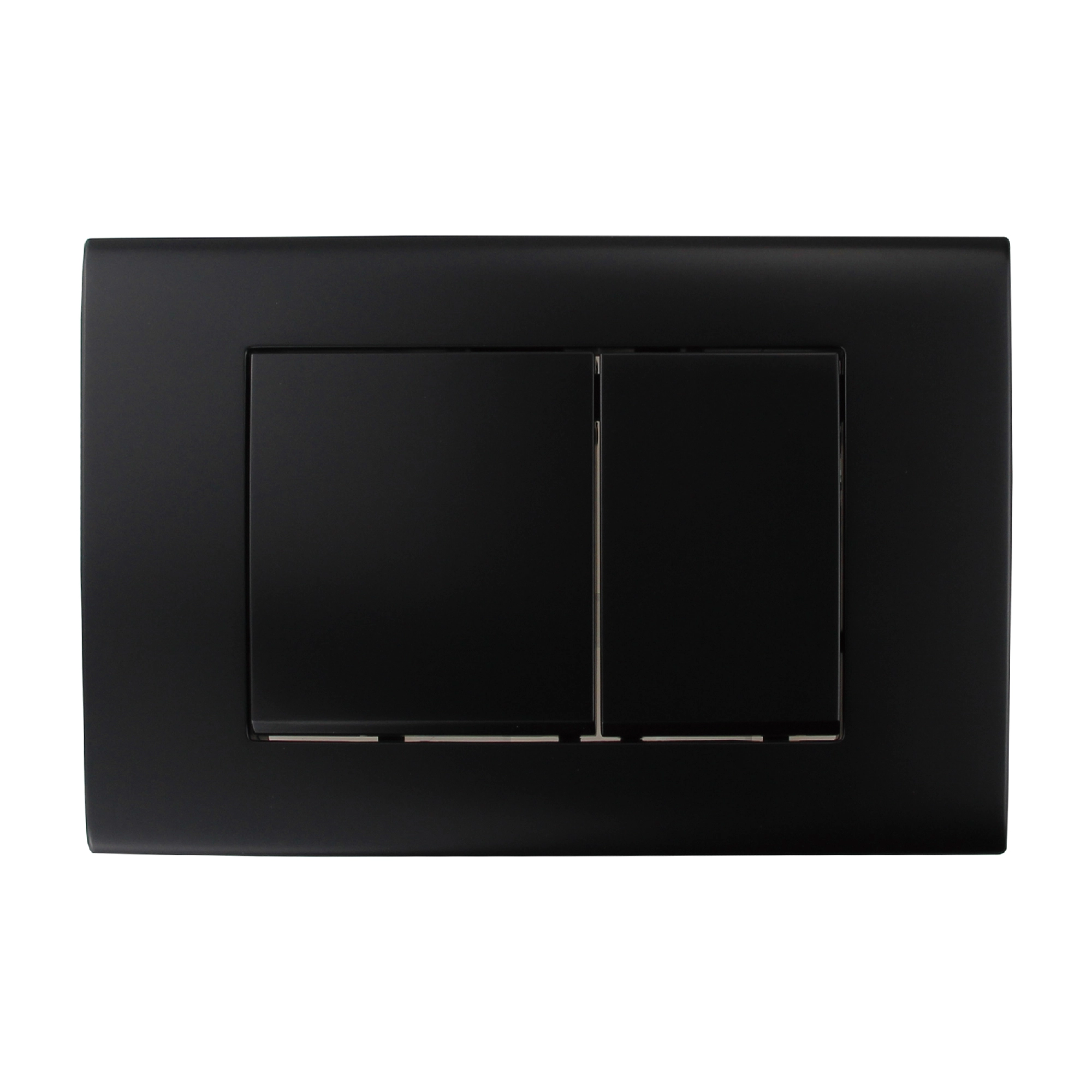 Placca di scarico doppio tasto in ABS nero opaco Placca di scarico doppio tasto in ABS nero opaco