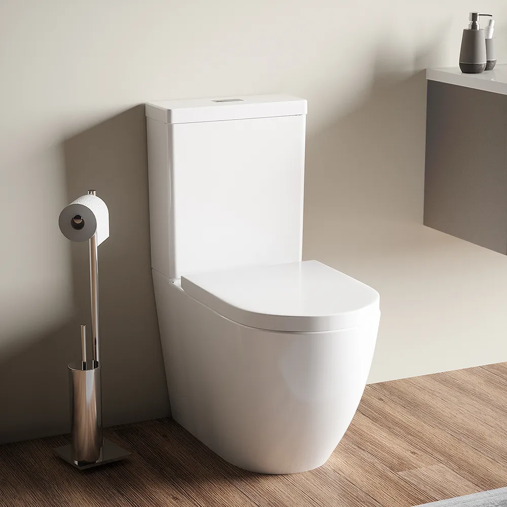 Vaso filomuro monoblocco tornado silent flush e sedile soft-close | Roma Vaso filomuro monoblocco tornado silent flush e sedile soft-close | Roma