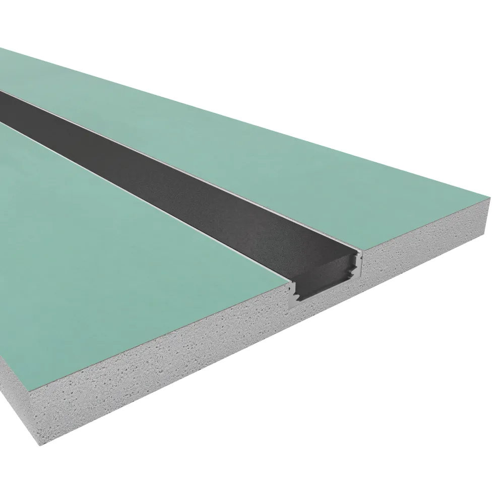 Cartongesso con profilo in alluminio integrato 1m resistente all'umidità