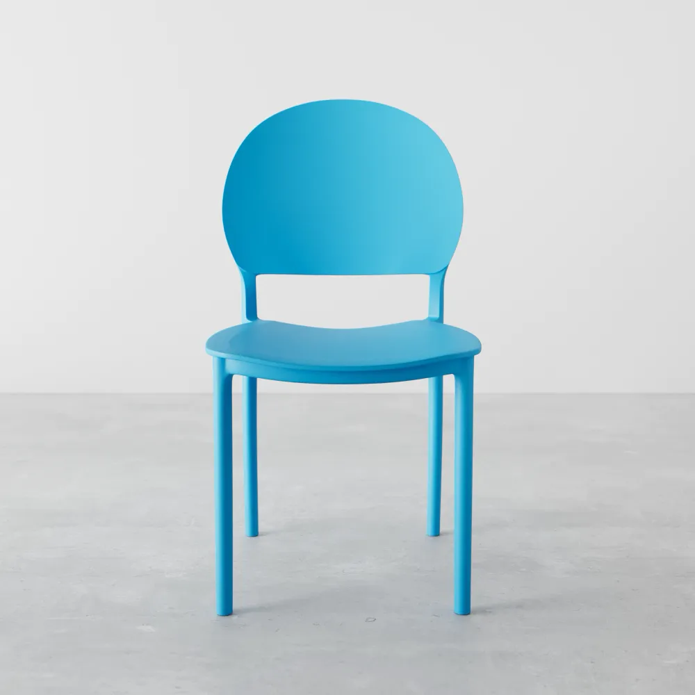 Sedia impilabile in polipropilene azzurra | Lara Sedia impilabile in polipropilene azzurra | Lara