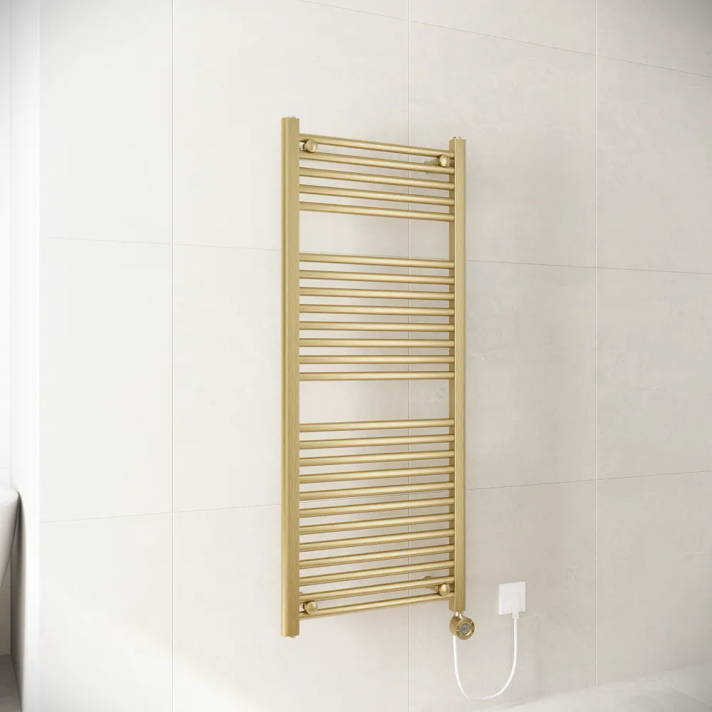 Termoarredo elettrico 1200x500 oro spazzolato interasse 450 | Polaris