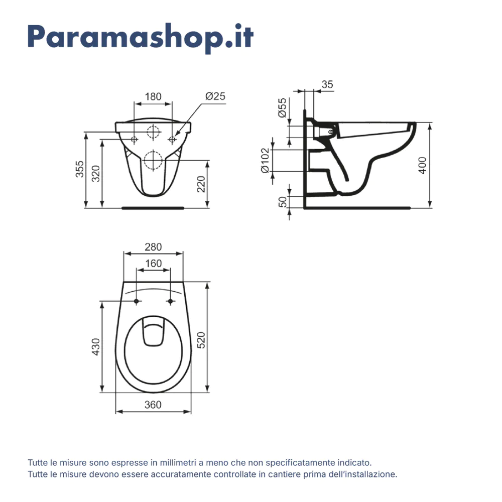IDEAL STANDARD Wc sospeso | Eurovit