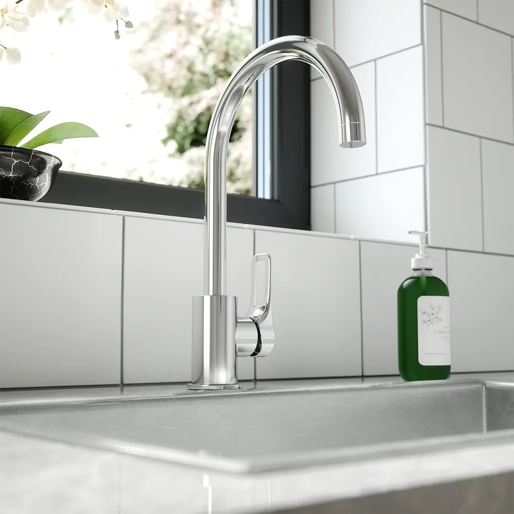 Miscelatore lavello cucina cromato con canna girevole | Timo Miscelatore lavello cucina cromato con canna girevole | Timo