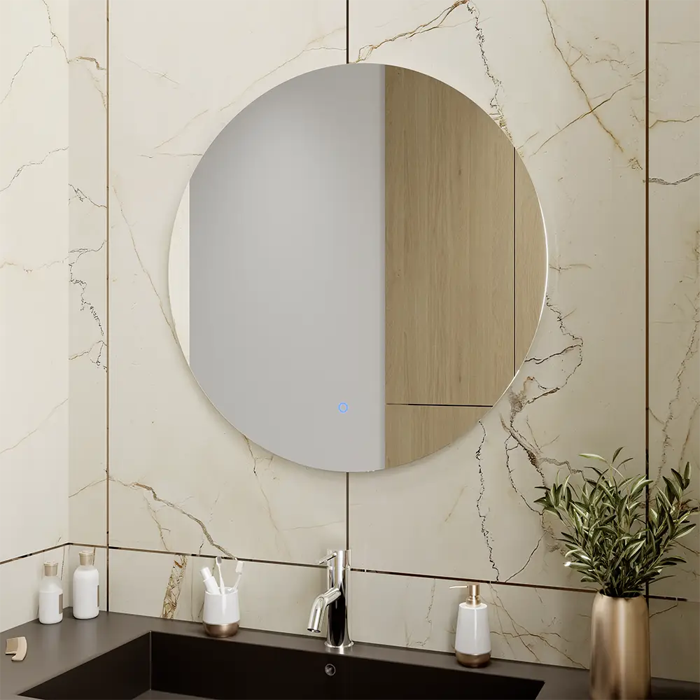 Specchio led tondo Ø 80 cm retroilluminato luce calda/fredda/neutra con sensore touch-screen Specchio led tondo Ø 80 cm retroilluminato luce calda/fredda/neutra con sensore touch-screen