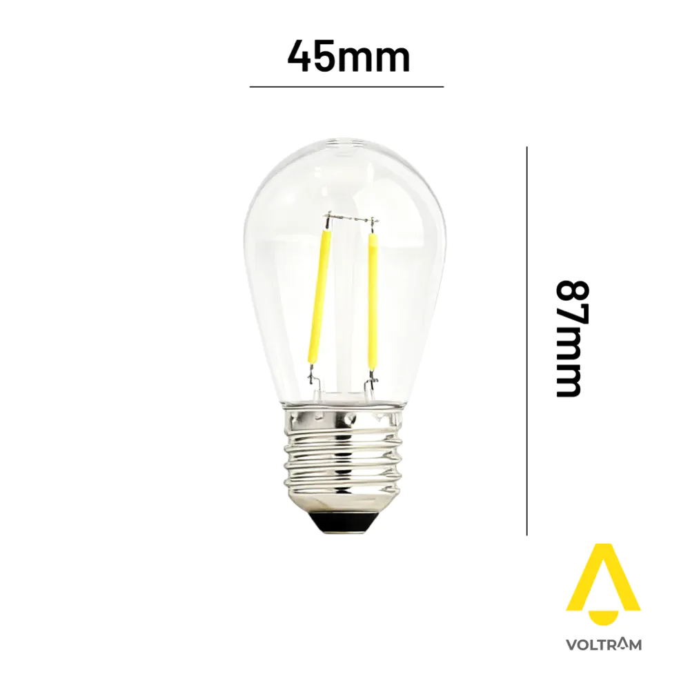Lampadina LED E27 2W S14 150LM bianco naturale 4000K