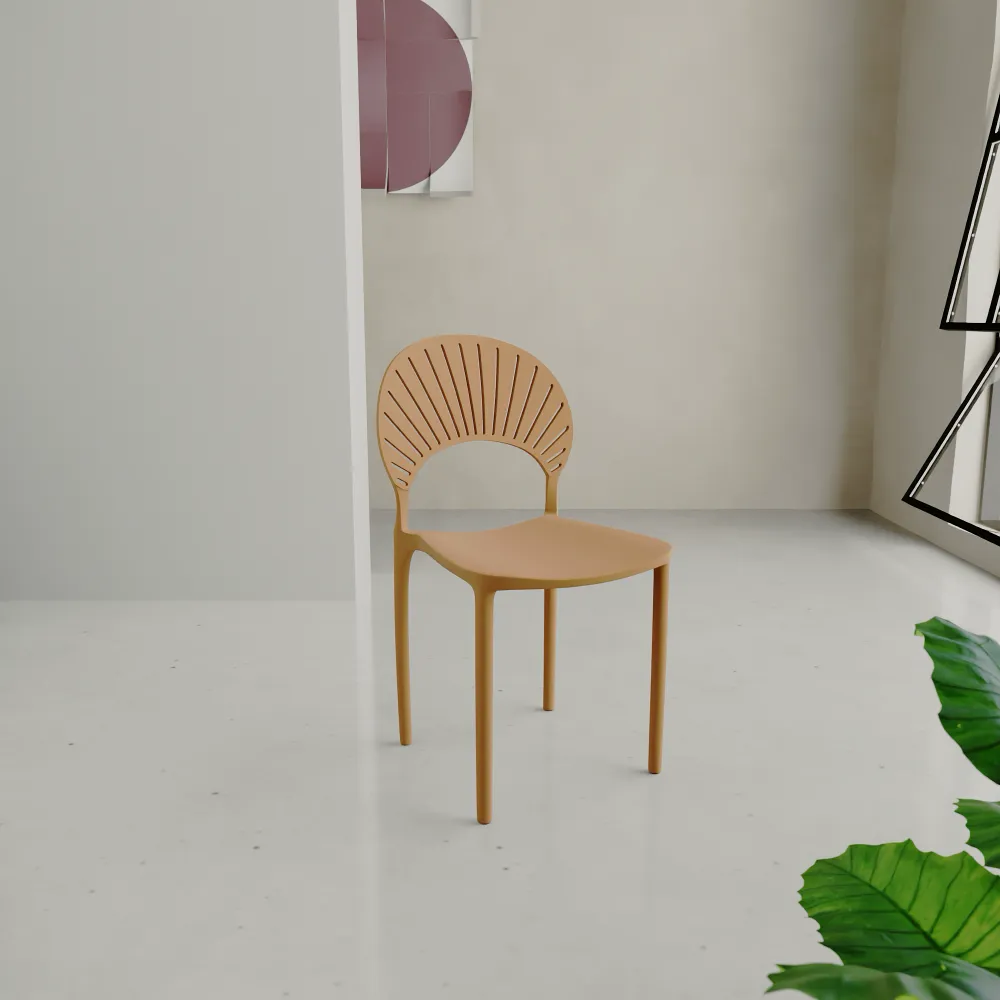 Sedia impilabile in polipropilene khaki | Alba Sedia impilabile in polipropilene khaki | Alba