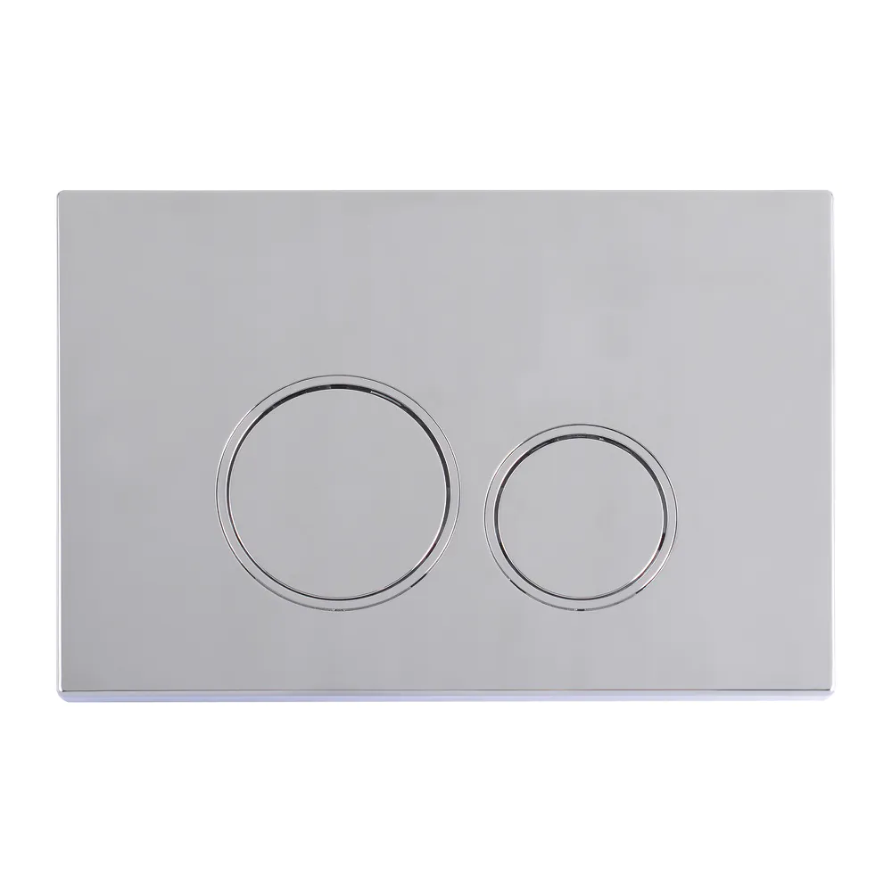 Placca di scarico doppio tasto in ABS silver grey opaco e cromato