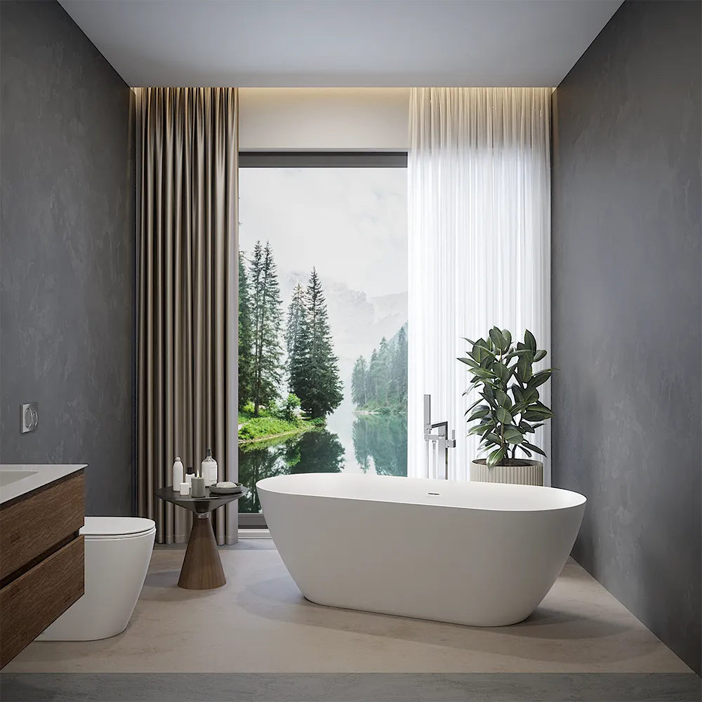 Vasca da bagno freestanding 170cm in acrilico bianco opaco | Atena Vasca da bagno freestanding 170cm in acrilico bianco opaco | Atena