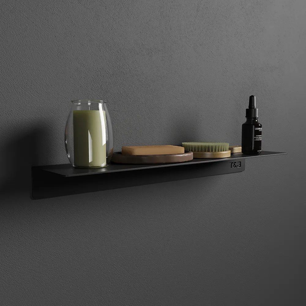 Mensola da bagno in alluminio Nero opaco, dimensioni 40 cm | Bergen Mensola da bagno in alluminio Nero opaco, dimensioni 40 cm | Bergen