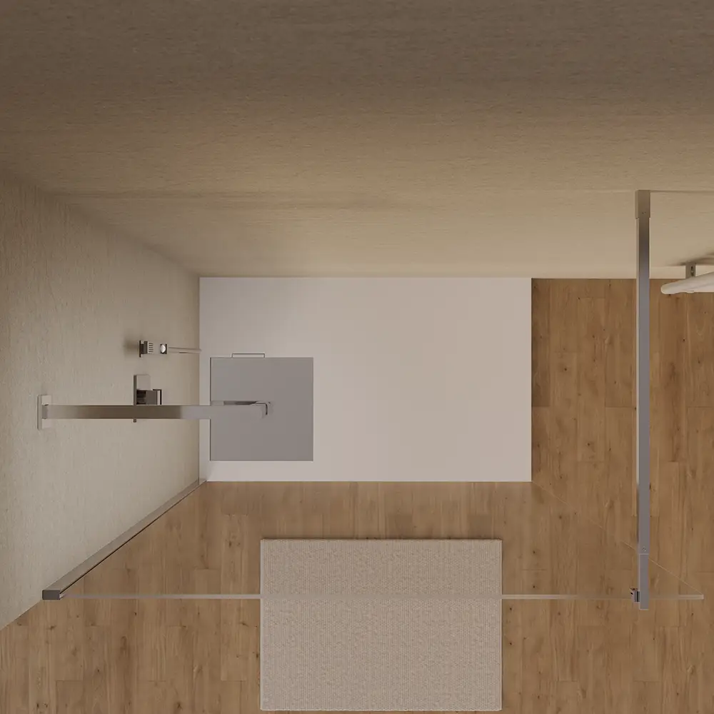 Parete doccia walk-in mod. Keros inquadratura alta cristallo temperato 8mm anticalcare profili cromati Parete doccia walk-in mod. Keros inquadratura alta cristallo temperato 8mm anticalcare profili cromati