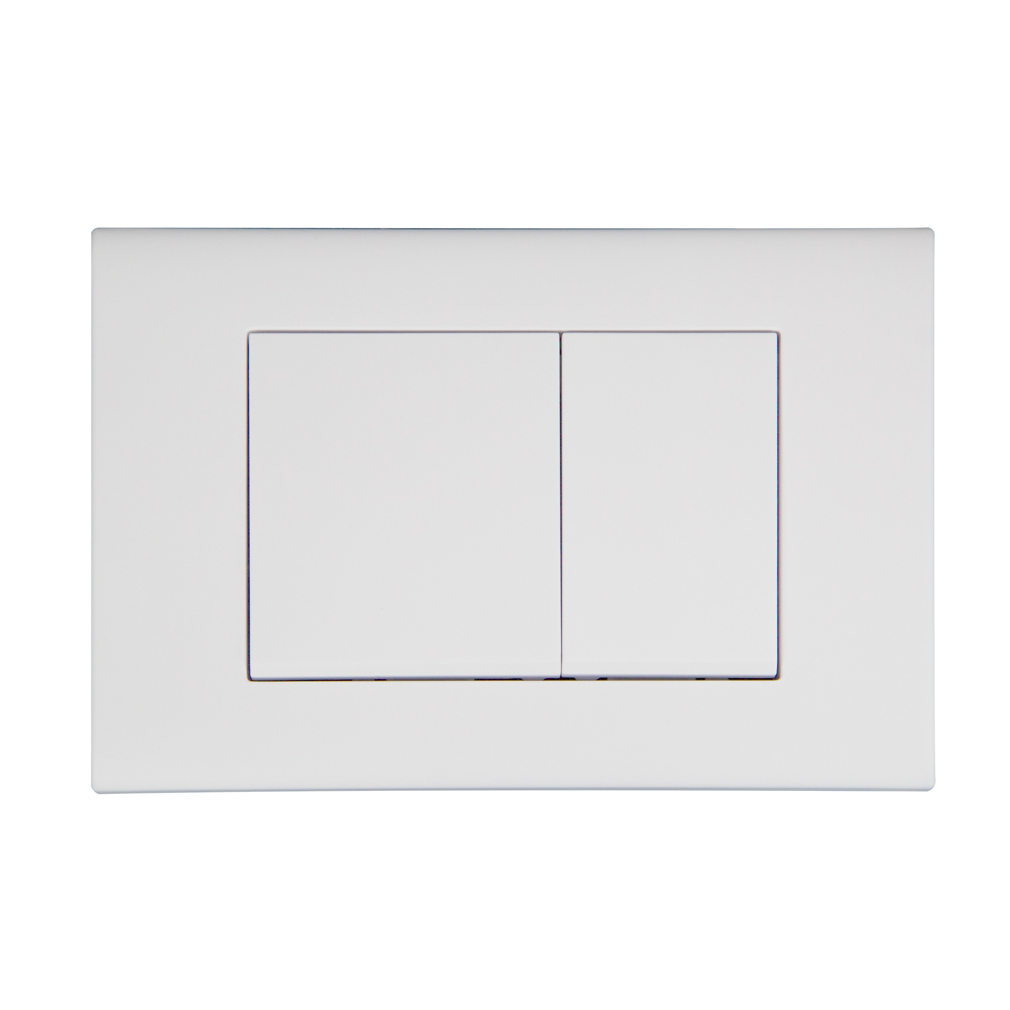 Placca di scarico doppio tasto in ABS bianco opaco Placca di scarico doppio tasto in ABS bianco opaco