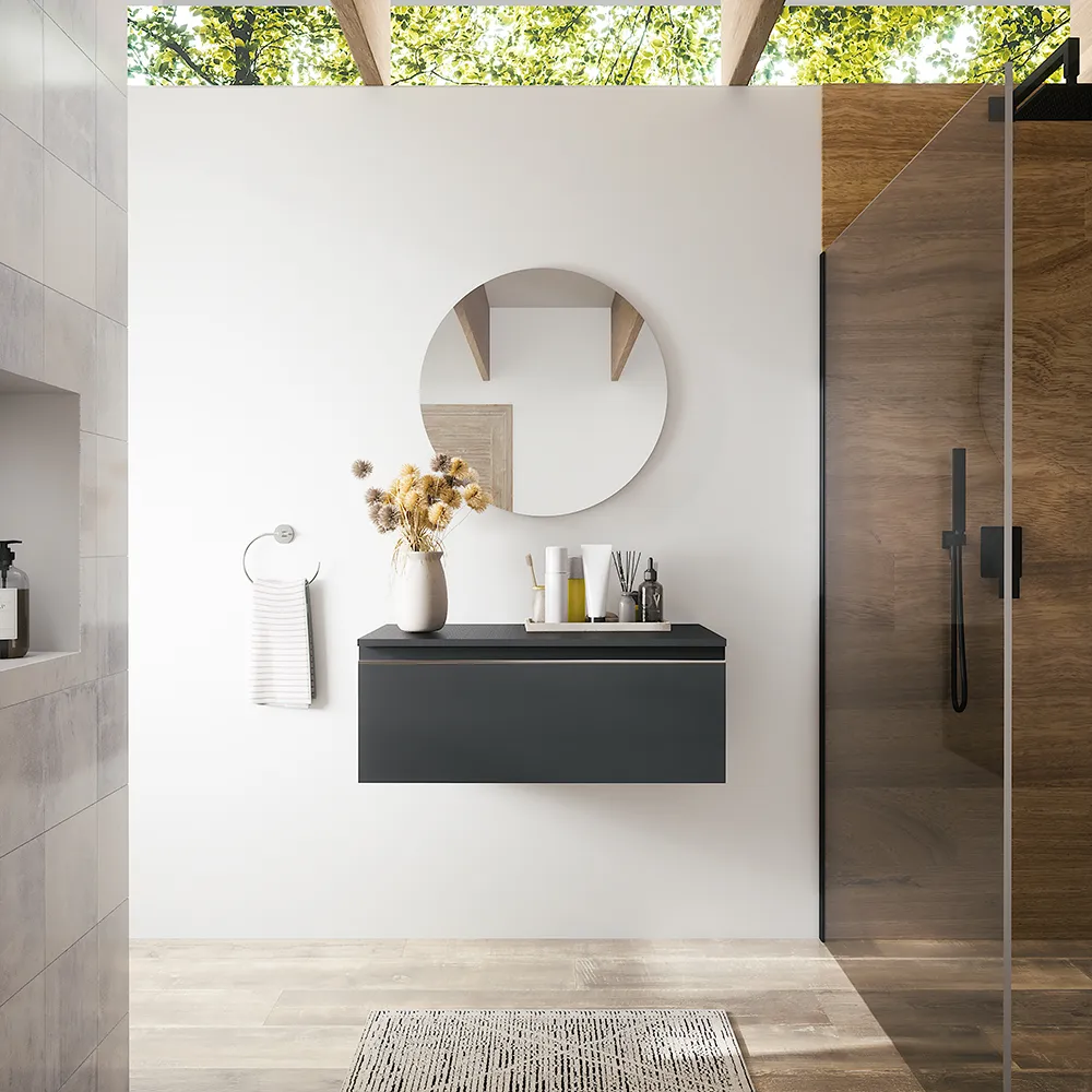 Cassettone sospeso 80 cm antracite | Darwin Cassettone sospeso 80 cm antracite | Darwin