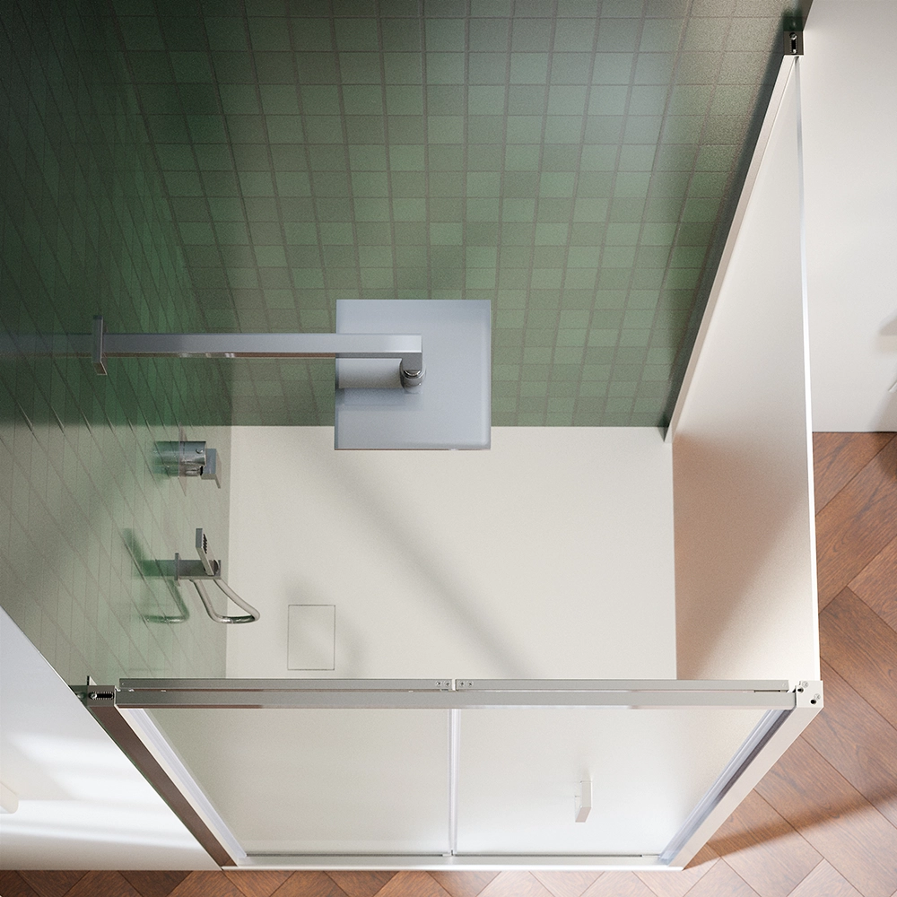 Box doccia 80x80 cm con apertura a libro vetro 6mm opaco h195 cm | Aruba Box doccia 80x80 cm con apertura a libro vetro 6mm opaco h195 cm | Aruba