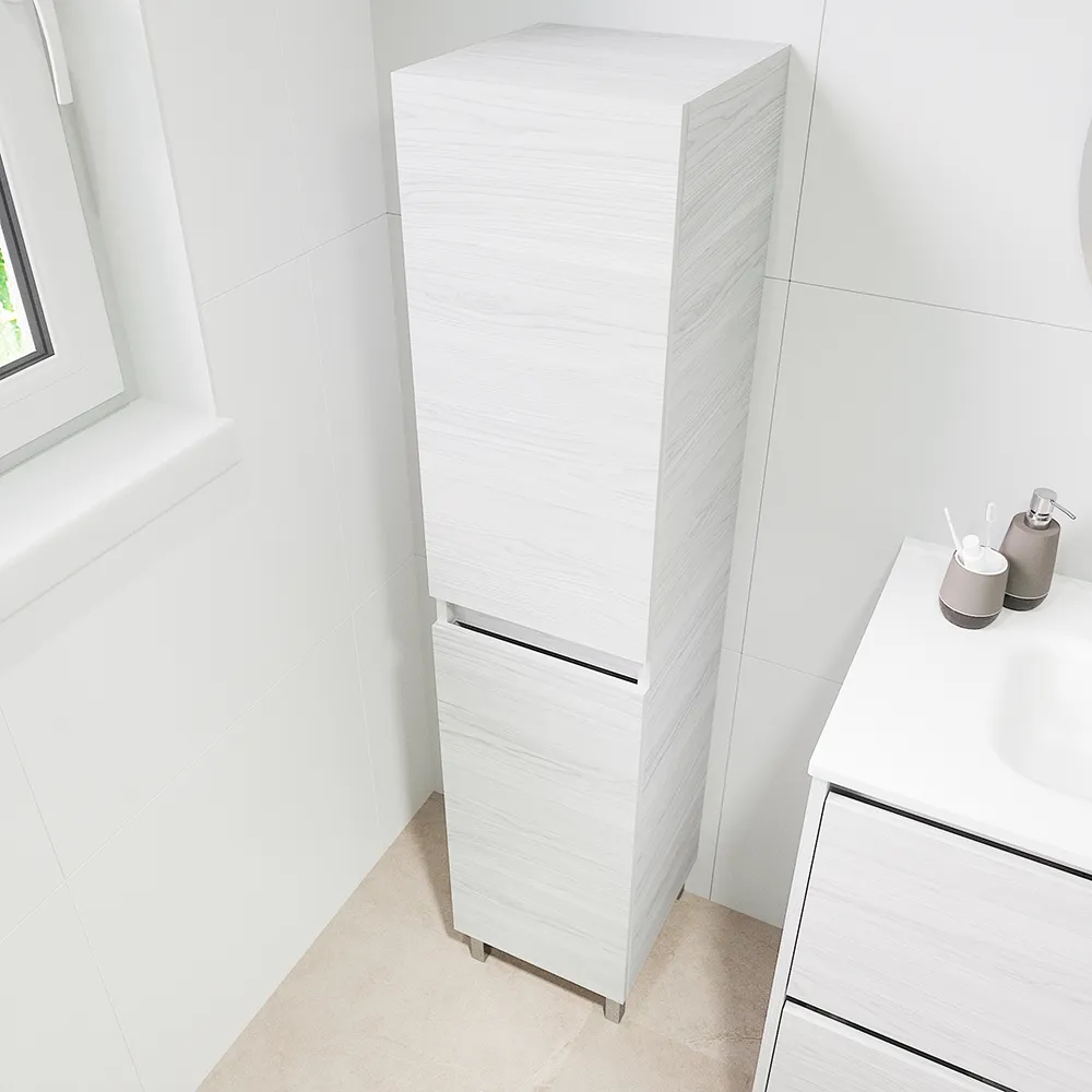 Colonna a terra 136cm con due ante bianco effetto legno | Sila Colonna a terra 136cm con due ante bianco effetto legno | Sila