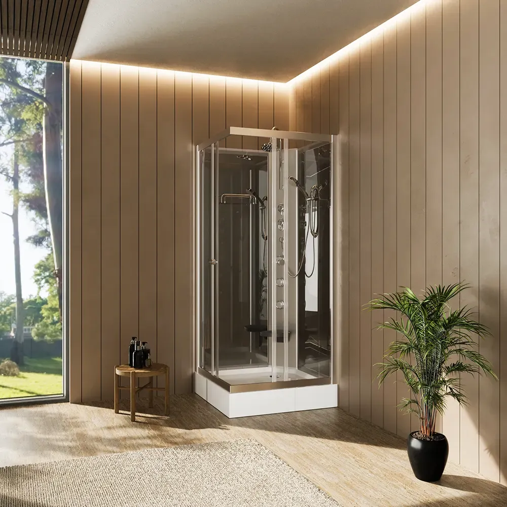 Cabina doccia completa 80x80 multifunzione apertura scorrevole | Sylt Cabina doccia completa 80x80 multifunzione apertura scorrevole | Sylt