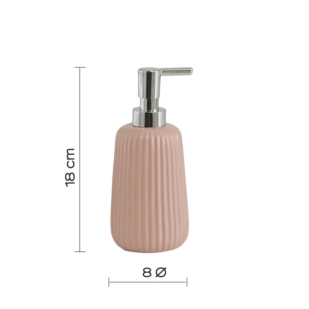Dispenser dosasapone Gedy in ceramica rosa | Marika