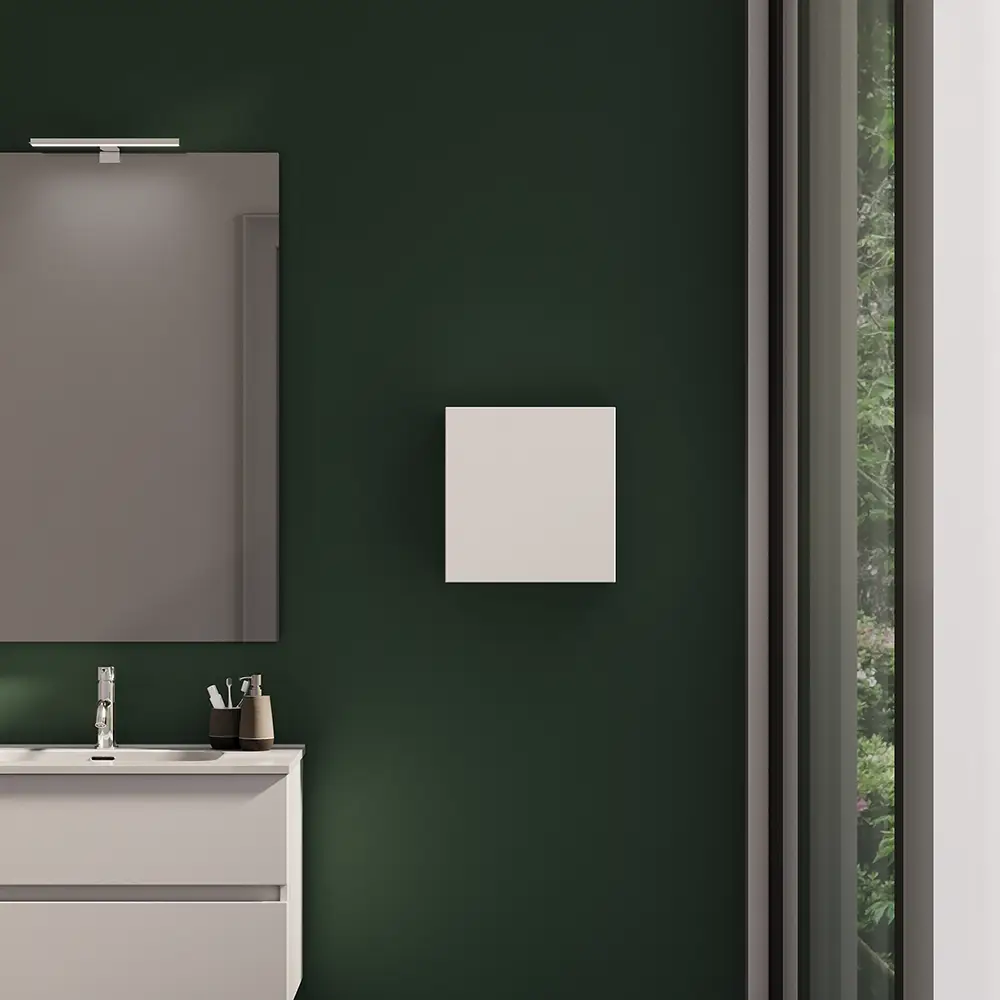 Pensile bagno sospeso 35x35 cm bianco effetto legno reversibile | Yili Pensile bagno sospeso 35x35 cm bianco effetto legno reversibile | Yili