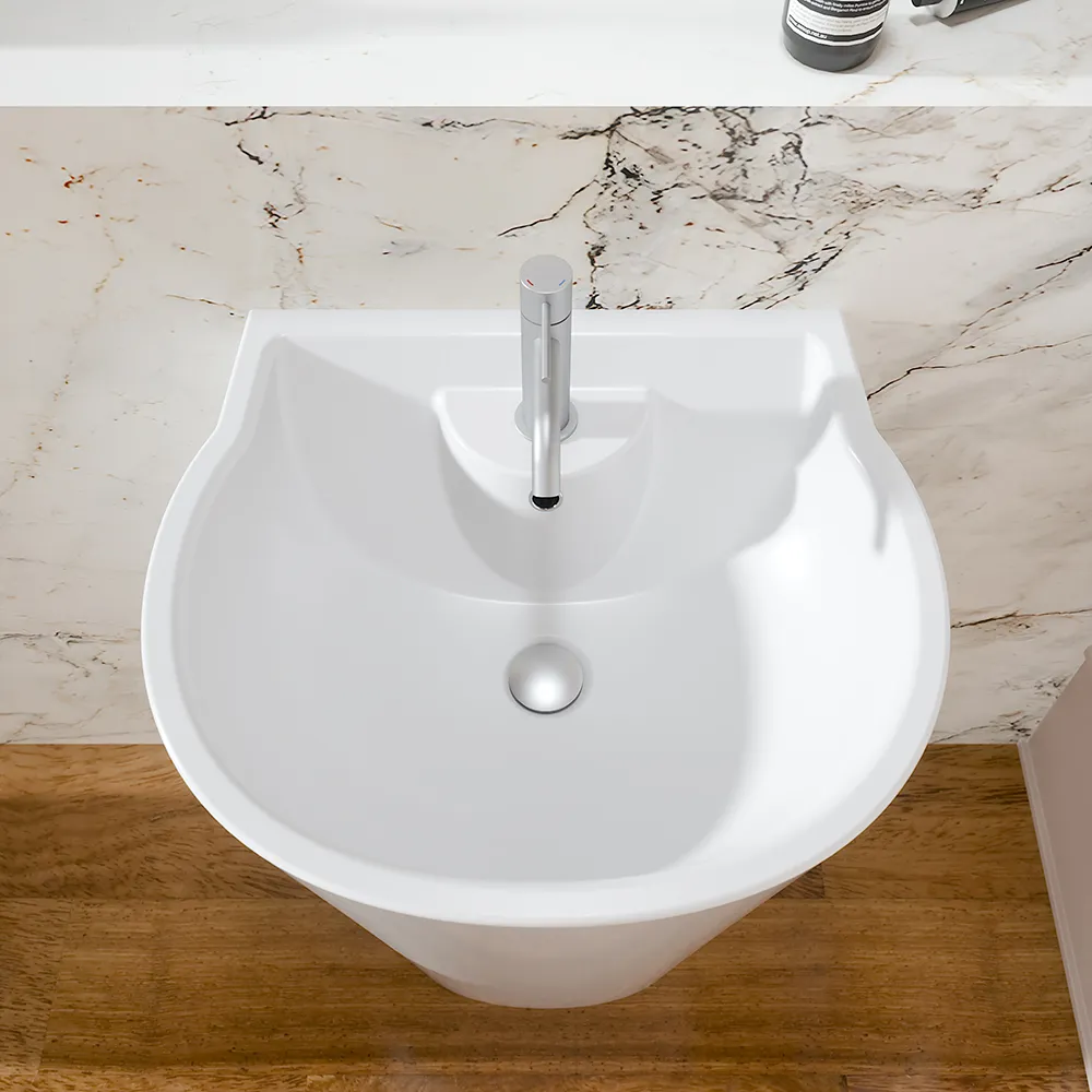 Lavabo freestanding 54x48 cm in ceramica bianco lucido | Bering Lavabo freestanding 54x48 cm in ceramica bianco lucido | Bering