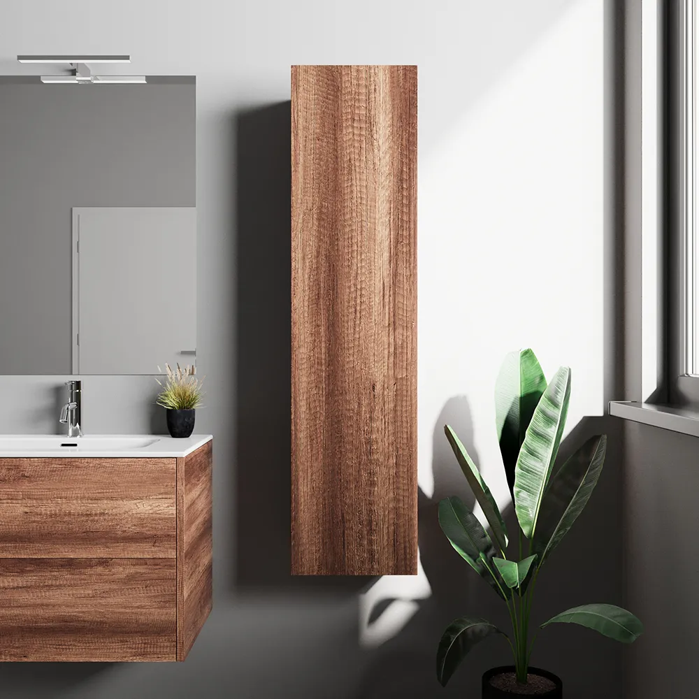 Colonna bagno sospesa 140cm rovere barok con anta reversibile | Galdor Colonna bagno sospesa 140cm rovere barok con anta reversibile | Galdor