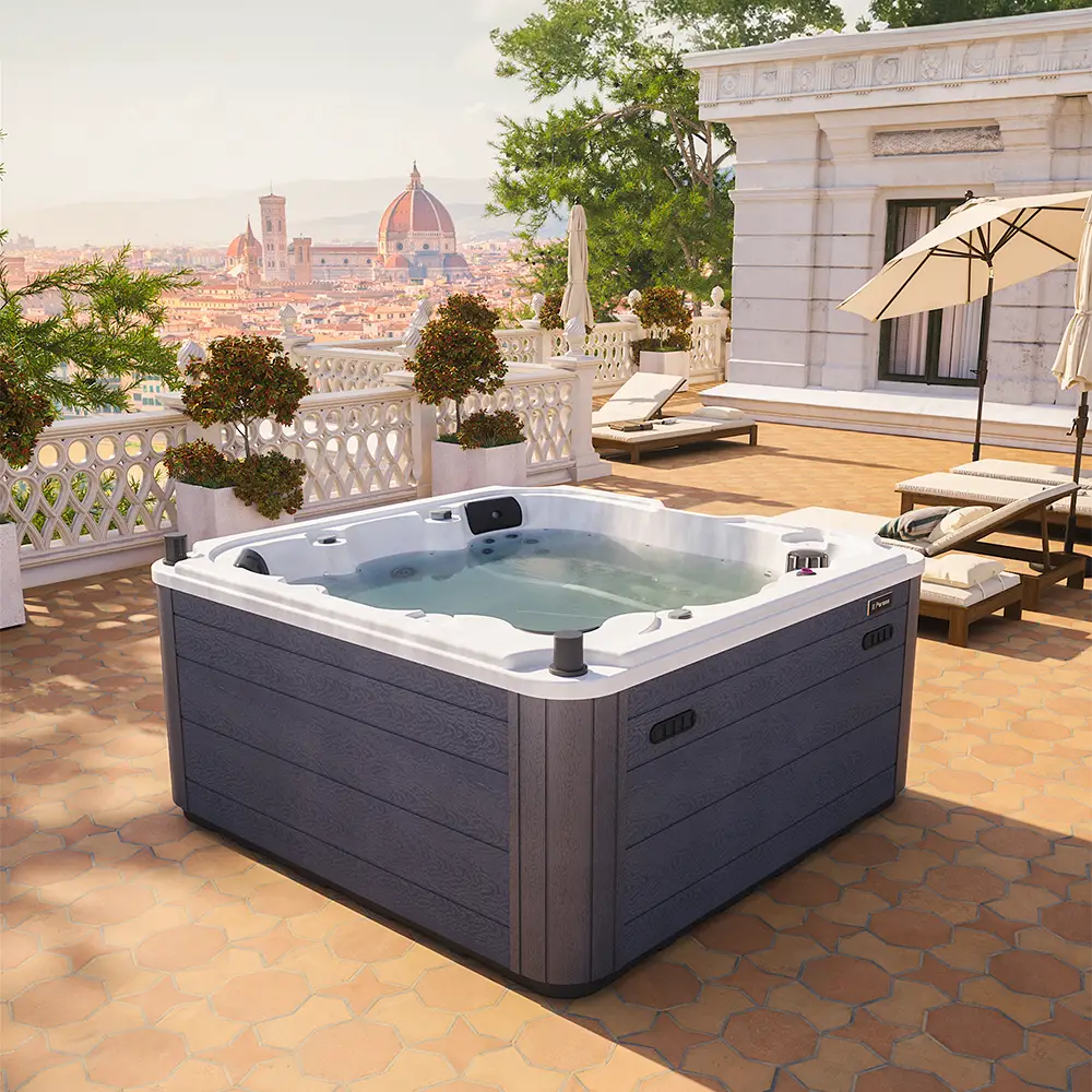 Minipiscina vasca idromassaggio 210x210x95 cm da esterno 6 persone | Garda Minipiscina vasca idromassaggio 210x210x95 cm da esterno 6 persone | Garda