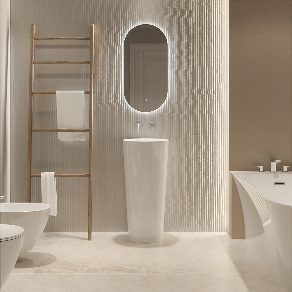 Lavabo freestanding tondo diam. 40cm in ceramica bianco lucido | Egeo Lavabo freestanding tondo diam. 40cm in ceramica bianco lucido | Egeo