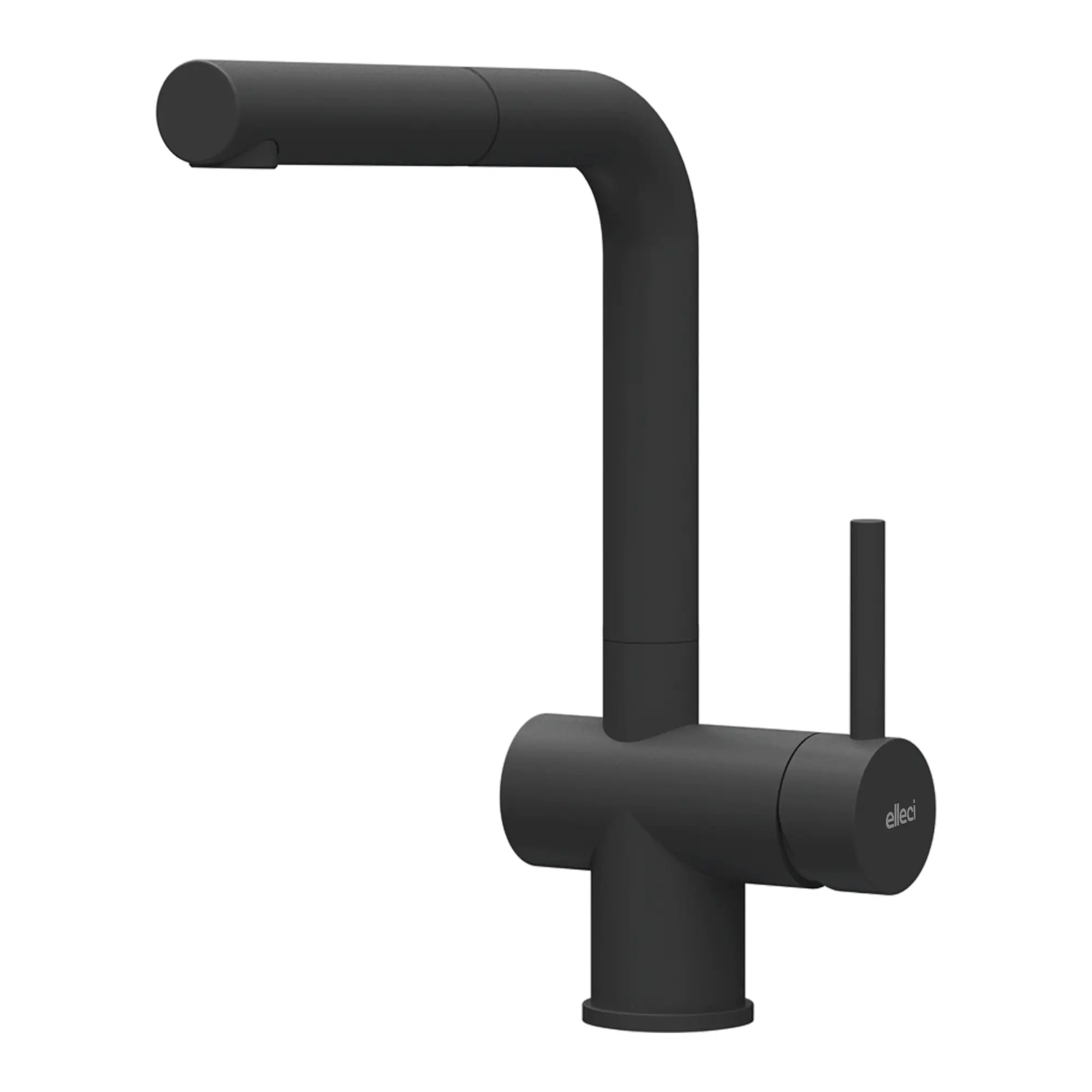 Elleci Miscelatore lavello cucina monocomando con canna girevole estraibile finitura granitek finitura nera | Aluna plus Elleci Miscelatore lavello cucina monocomando con canna girevole estraibile finitura granitek finitura nera | Aluna plus