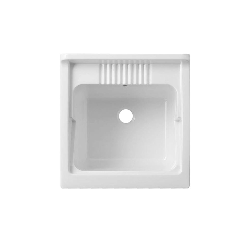 Mobile lavatoio per interni 50x50 cm bianco-vasca e asse in PP, sifone e troppopieno | Pratika Mobile lavatoio per interni 50x50 cm bianco-vasca e asse in PP, sifone e troppopieno | Pratika