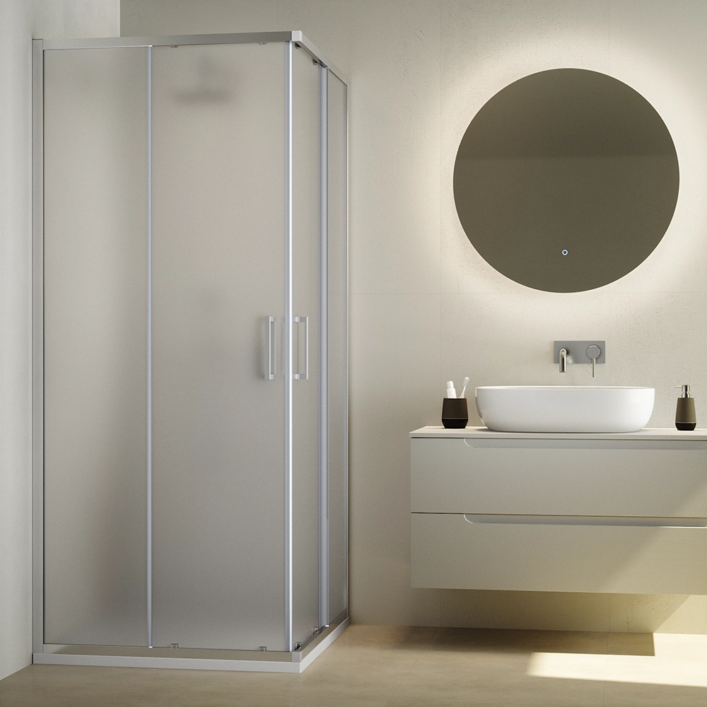 Box doccia 80x120 cm scorrevole vetro 6mm opaco con trattamento anticalcare h195cm scorrevole | Aruba Box doccia 80x120 cm scorrevole vetro 6mm opaco con trattamento anticalcare h195cm scorrevole | Aruba