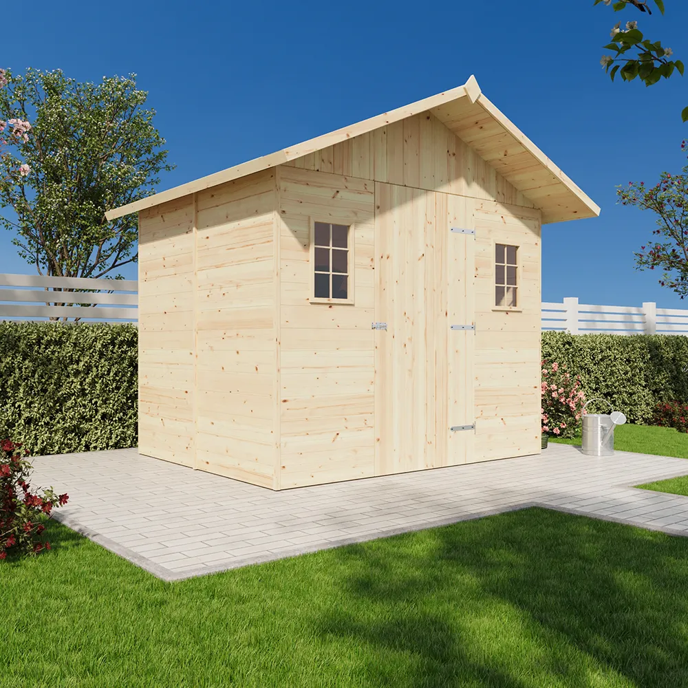 Casetta da giardino in legno 330x222 cm 1 porta 2 finestre deposito attrezzi con guaina ardesiata rossa - 5,72 metri quadri Casetta da giardino in legno 330x222 cm 1 porta 2 finestre deposito attrezzi con guaina ardesiata rossa - 5,72 metri quadri