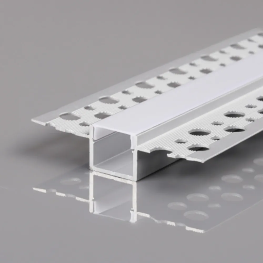 Profilo da incasso per cartongesso slim 1mt in alluminio silver per striscia led